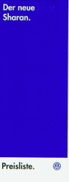 VW Sharan Preisliste 6. Juni 1995
