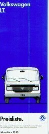 VW LT - Preisliste 25. Juli 1994 MJ 1995