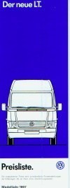 VW LT Preisliste 1. Juni 1996 MJ 1997