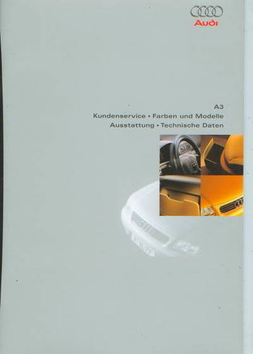 Audi A3 Prospekt Farben und Modelle - 1996 -7343