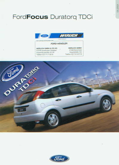 Ford Focus Duratorq TDCI Autoprospekt 2001 -7305