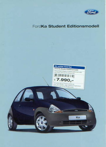 Klasse: Ford Ka Student Autoprospekt 2005 -7315