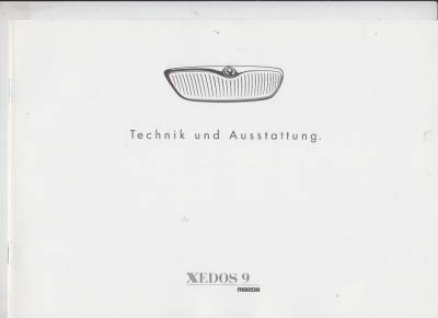 Mazda Xedos 9 Technikprospekt 1996 - 7531