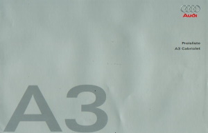 Audi A3 Cabrio - Preisliste Januar 2008