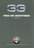 Alfa Romeo 33 - Preisliste 1. September 1991