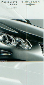 Chrysler 300 M  Preisliste April 2000