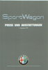 Alfa Romeo Sportwagon Preisliste 1. September 1991