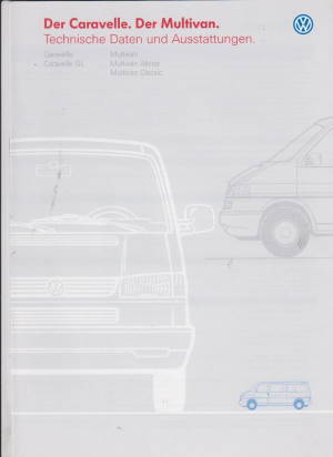 VW Multivan Caravelle Technikprospekt 1996 -7569