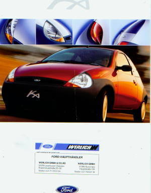 Ford Ka Auto-Prospekt 1997 Archiv  7623