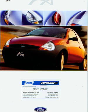 Ford Ka Prospekt 1998 . 7628