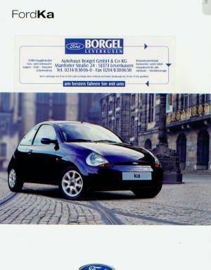 Ford Ka Autoprospekt 2000 Archiv  -7632