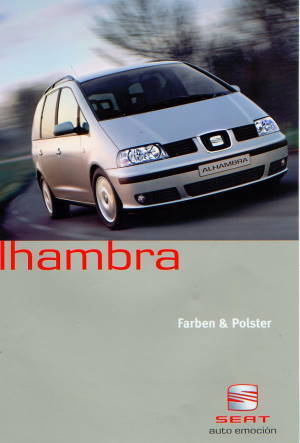Seat Alhambra Farbkarte aus 2001 - 7896