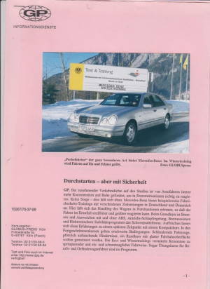 Mercedes Presseinformation 1999 Fahrsicherheit