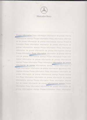 Mercedes Benz Pressemappe 2001 Tokyo Motor Show