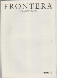 Bodenfreiheit: Opel Frontera Prospekt Technik 10 - 1993