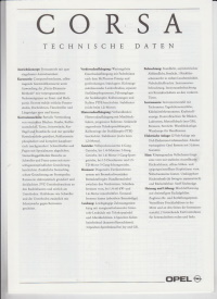 Opel Corsa Prospekt Technik 3 - 1992