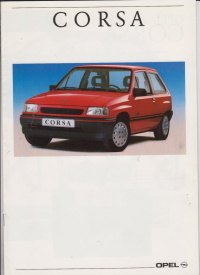 Opel Corsa  alter Prospekt 1992