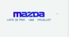 Mazda PKW Programm - Preisliste NL 1988