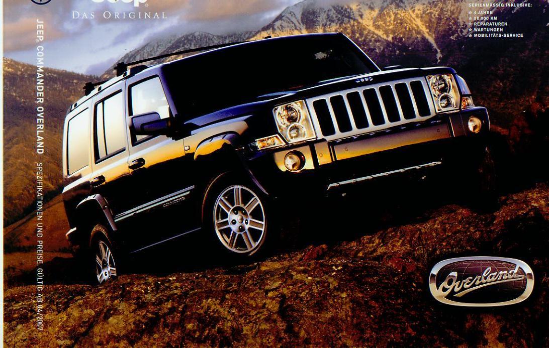 Jeep Commander Overland- Preisliste April 2007