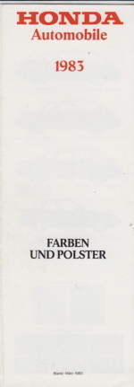 Honda Automobile Farbkarte 3 - 1983 -8094