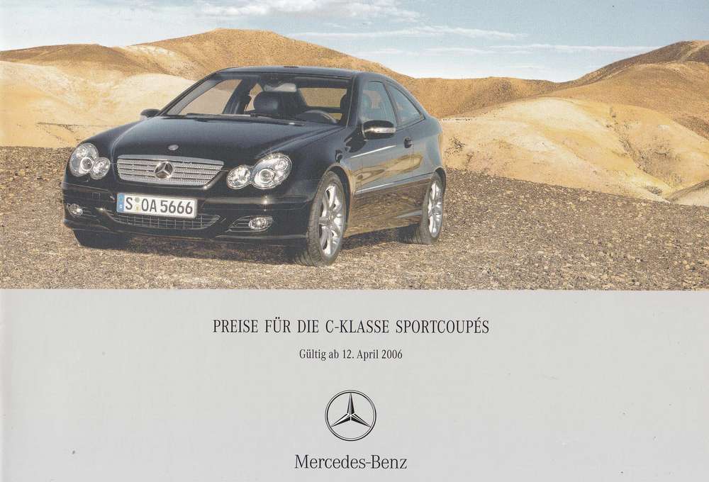 Mercedes C-Klasse Sportcoupé Preisliste 12.4.2006