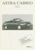 Opel Astra Cabrio Preisliste Februar 1995
