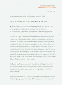 Mercedes C-Klasse Pressebericht - 1996 - 8161