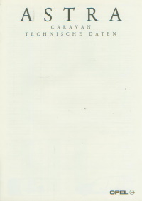 Opel Astra Caravan Technikprospekt 1993 - 8362