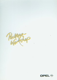 Opel Package Workshop Pressemappe 1997 - 8394