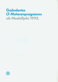 VW LT Prospekt zum geänderten Motorenprogramm 1992 -8412