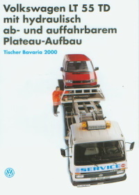 VW LT 55 TD mit Plateau Aufbau PRospekt 1992  8414