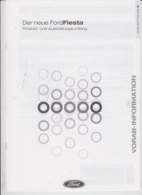 Ford Fiesta Preisliste September 2001 - 8481