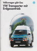 VW Bus Bulli Transporter Erdgasantrieb Prospekt