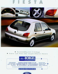 Ford Fiesta schöner Autoprospekt aus 1998 - 8520