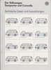 VW Transporter und Caravelle Technikprospekt 1989 - 8545