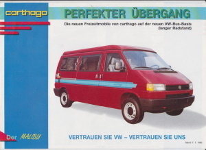 VW Transporter Bus Carthago Malibu Prospekt 1992 -8548