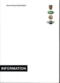 Rover Group Deutschland Pressemappe 1999 - 8617