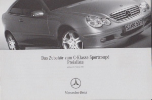 Mercedes C-Klasse Sportcoupé Die Preise 2001 - 8623