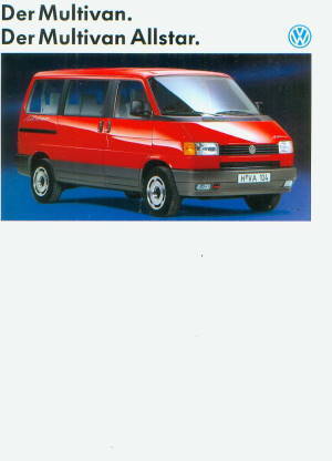VW Multivan Allstar  Autoprospekt 1993 -8872
