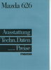 Mazda 626 Preisliste / Technische Daten 1985 8667