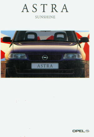 Opel Astra Sunshine Werbe-Prospekt 1995 Archiv