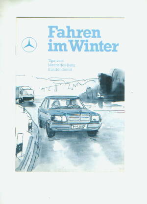 Mercedes Broschüre Fahren im Winter 80er Jahre