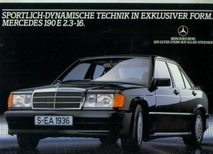 Mercedes 190 E 2.3 - original Autoprospekt 1983 - 8984