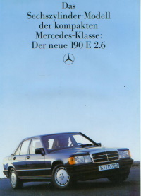 Mercedes 190 E 2.6   Autoprospekt 1985 - 8983