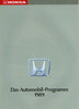Autoprospekt: Honda Automobilprogramm 1989 - 9071
