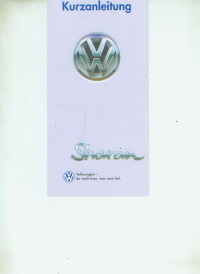 Autoprospekt: VW Sharan KUrzanleitung 1995 -9159