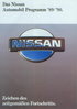 Nissan Automobil-Programm Autoprospekt 1989 9355