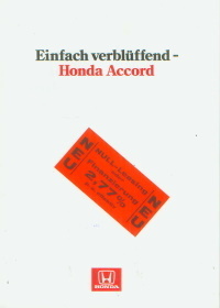 Honda Accord Prospekt 80er Jahre?