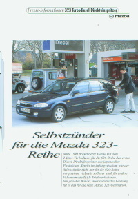 Mazda 323 Pressemappe aus 1998 -9580