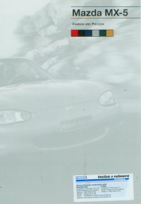 Mazda MX-5 Farbkarte 1998  --9616